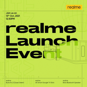 Realme เตรียมเปิดตัว Realme 4K Smart TV Google Stick, Buds Air 2 Closer Green version และ gaming accessories ในวันที่ 13 ตุลาคมนี้